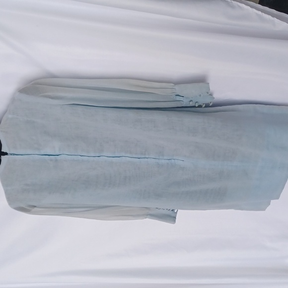 Vintage Maggi Stover 1950's Embroidered Dress Size S, Semisheer, 17" PTP, 35" lg - Picture 5 of 8